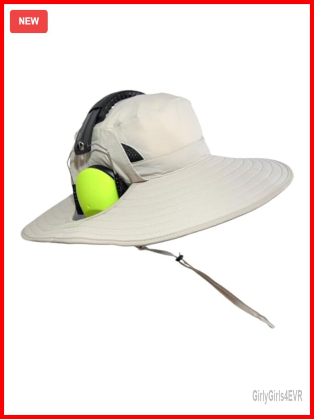 SPF 50+ Bucket Hat with Ear Protection Flaps – Sun Hat for Lawn Mowing &